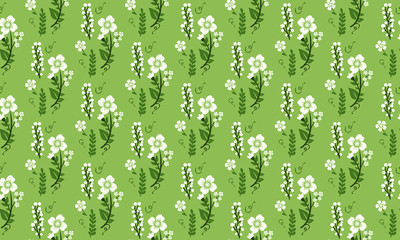 Fototapeta premium Beautiful spring floral pattern background, with leaf and floral design.