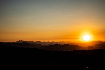 Atardecer en la montaña