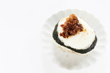 Japanese food, Korean bbq beef rice boll Yokiniku Onigiri