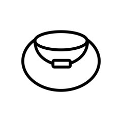 Cauldron magician icon vector. Thin line sign. Isolated contour symbol illustration