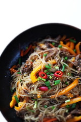 Korean food, Japchae, glass noodles