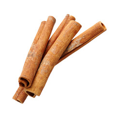 Cinnamon on a white background