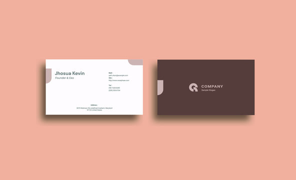 cute and minimalist Business card