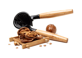 walnuts on a white background