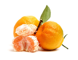 ugly tangerine on a white background 