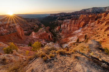 Fototapeta na wymiar Bryce canyon sunrise