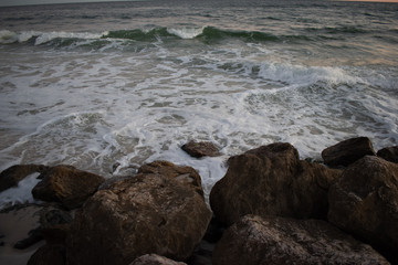 Gulf Beach Waves Sea Sunset
