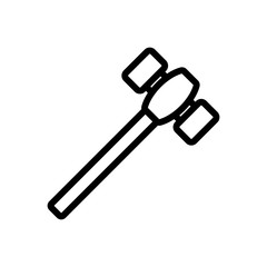 Blacksmith hammer icon vector. Thin line sign. Isolated contour symbol illustration