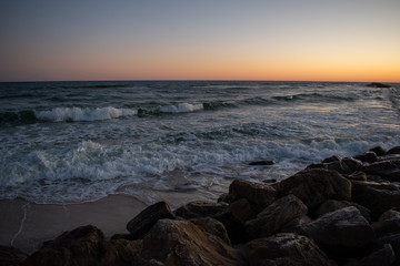 Gulf Beach Waves Sea Sunset