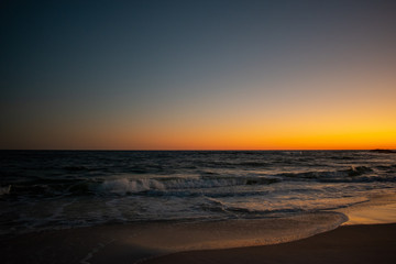 Gulf Beach Waves Sea Sunset