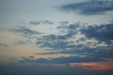 dark cloud above dusk sky
