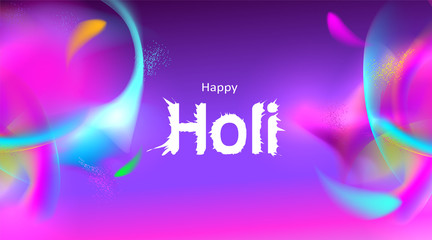 Abstract colorful explosion powder holi festival background for copy space for text. Color festival of India celebration greetings, invitation, poster. - Vector