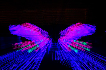 Colour halo in black background
