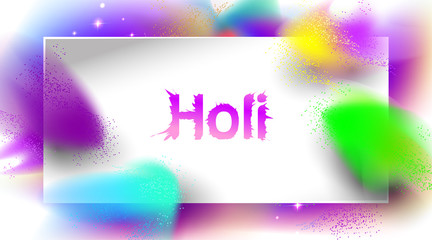 Abstract Happy Holi Background color festival with empty space for text. Copy space color festival for greeting or poster background. - Vector