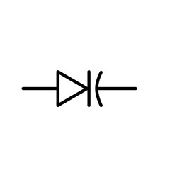 Varactor Diode Component Symbol For Circuit Design