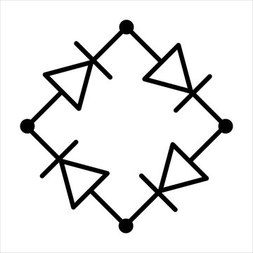 Full Bridge Rectifier Component Symbol For Circuit Design
