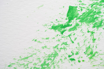 abstract image green and yellow watercolor paint on white paper background