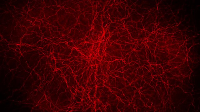 3D loop animation of human blood vessel. Red capillaries. Eye blood on black background. Anatomical background. Medical concept.
