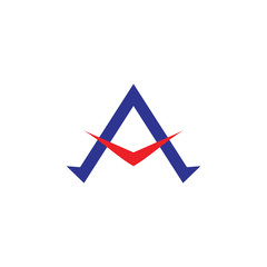 letter a arrow av logo vector