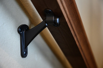 Cherry handrail and hardware bracket