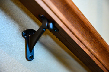 Cherry handrail and hardware bracket