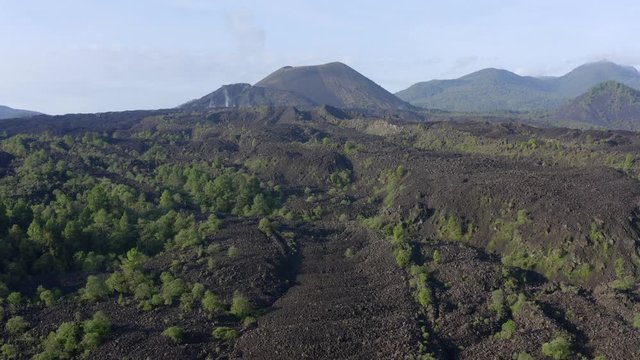 Aerial drone shot of the Paricutin volcano