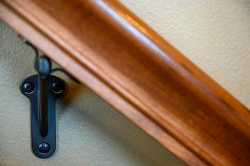 Cherry handrail and hardware bracket