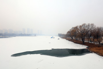 River Winter Scenery, China