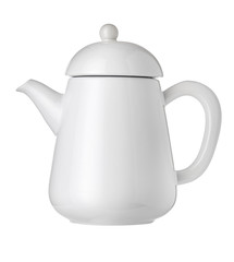 One Classic teapot isolated on white. Close up.