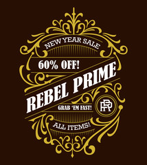 Victorian Decorative Badges Classic Label Hipster Signage Design Element