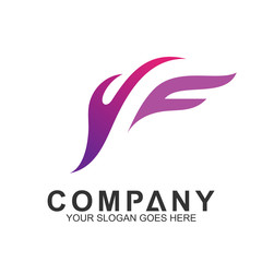 fire letter f logo template, Abstract icon template