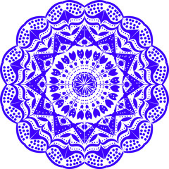Mandala pattern in black and white,vector design,