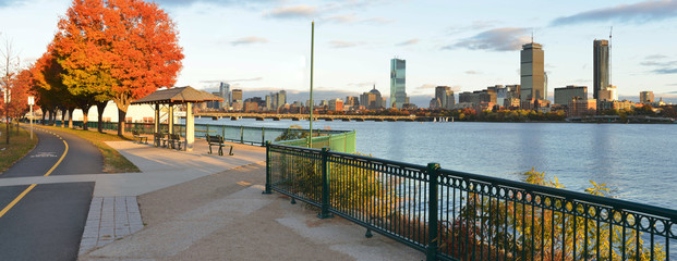 Fototapeta Boston From Cambridge, Pano obraz