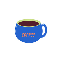 Cup, mug of coffee vector illustration.