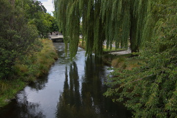 Fototapeta na wymiar Landscape at river Avon in Christchurch on South Island of New Zealand