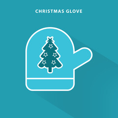 Christmas Glove Rounded Icon