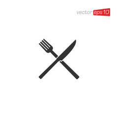 Cutlery Restaurant Icon Design Vector