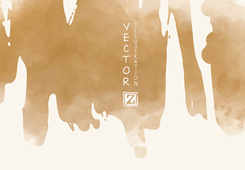 Abstract watercolor brush element on white background.