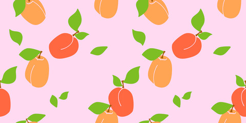 seamless pattern with apricot