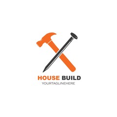 house build and renovation logo icon vector illustration