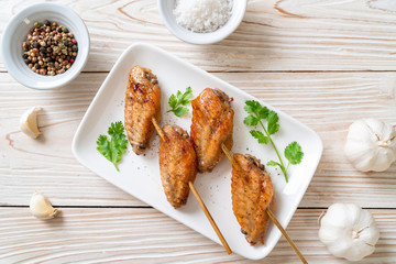 grilled chicken barbecue with pepper and garlic