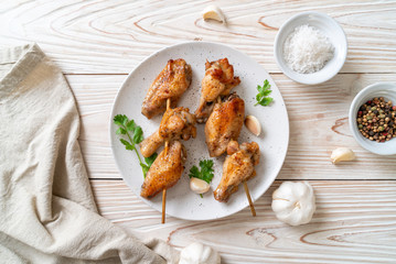 grilled chicken barbecue with pepper and garlic