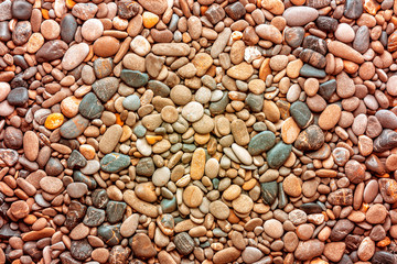 Sea pebble texture as background	