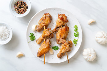 grilled chicken barbecue with pepper and garlic