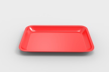 Blank rolling tray for branding, 3d render illustration.