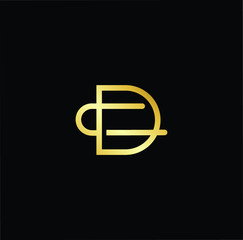 Obraz premium Outstanding professional elegant trendy awesome artistic black and gold color DC CD initial based Alphabet icon logo.