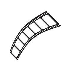 Vector blank cinema film story Icon template black color editable. Vector blank cinema film story Icon symbol Flat vector illustration for graphic and web design.