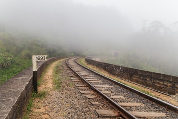 Fototapeta na wymiar Demodara Sri Lanka Railway