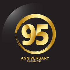 95 Years Anniversary Celebration Vector Template Design Illustration