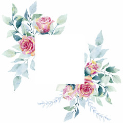 Frame with roses.